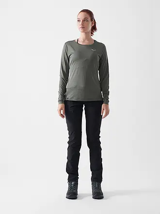 SALEWA | Camiseta funcional de mujer Puez Melange Dry'Ton | dunkelgrün